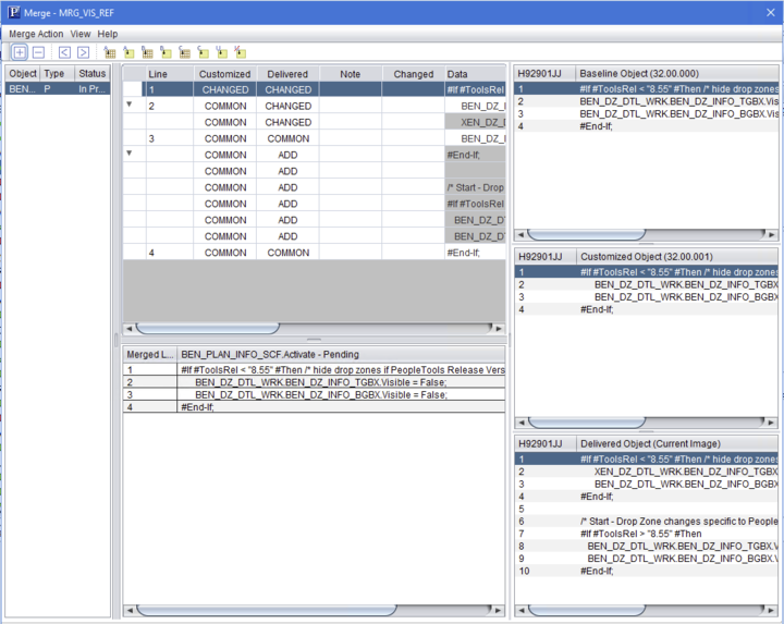 Merge Session page