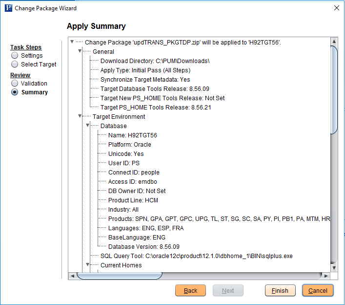 Apply Summary page