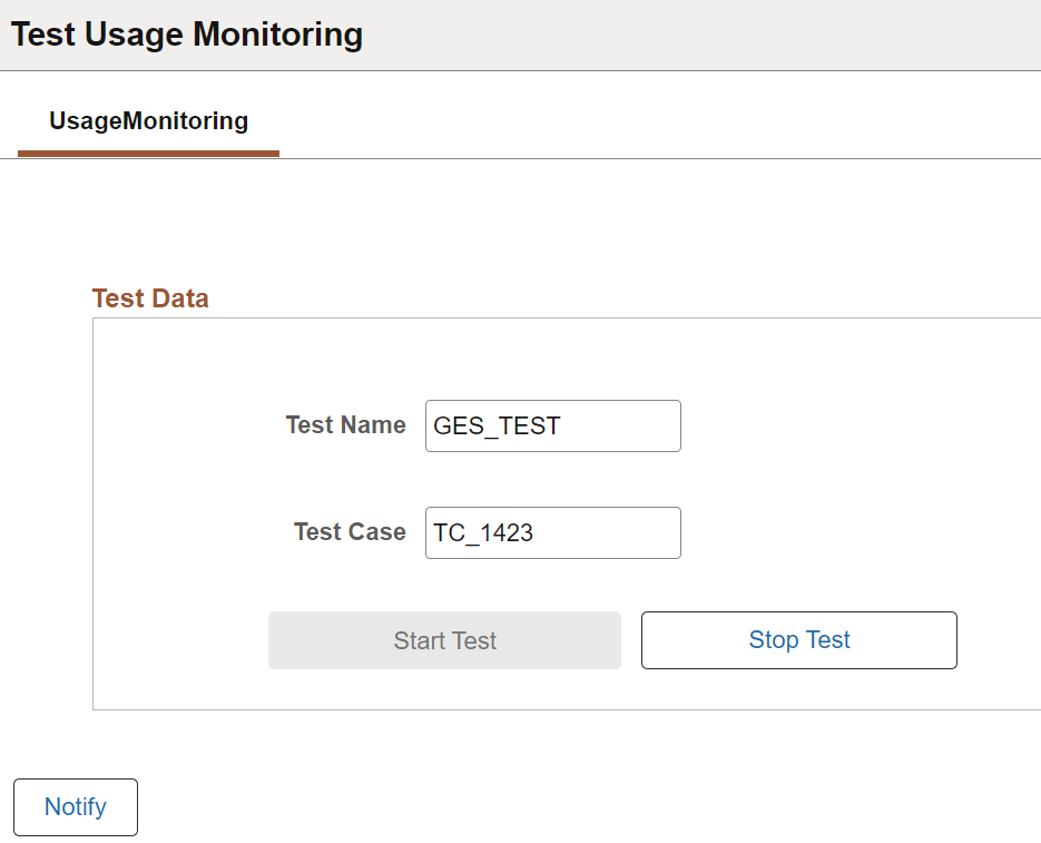 Test Usage Monitoring