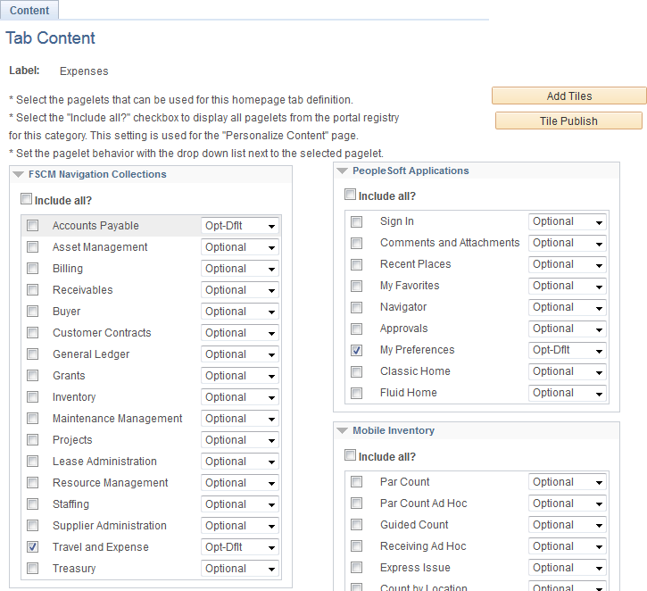 Content - Tab Content page for tiles
