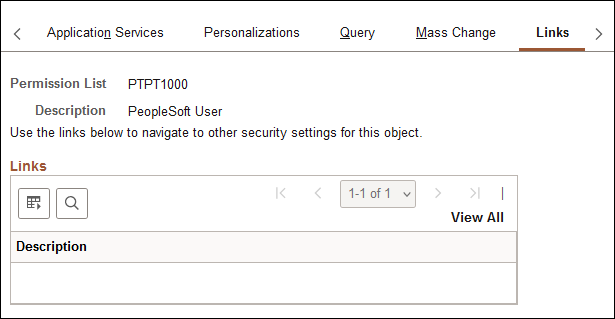 Permission Lists - Links page