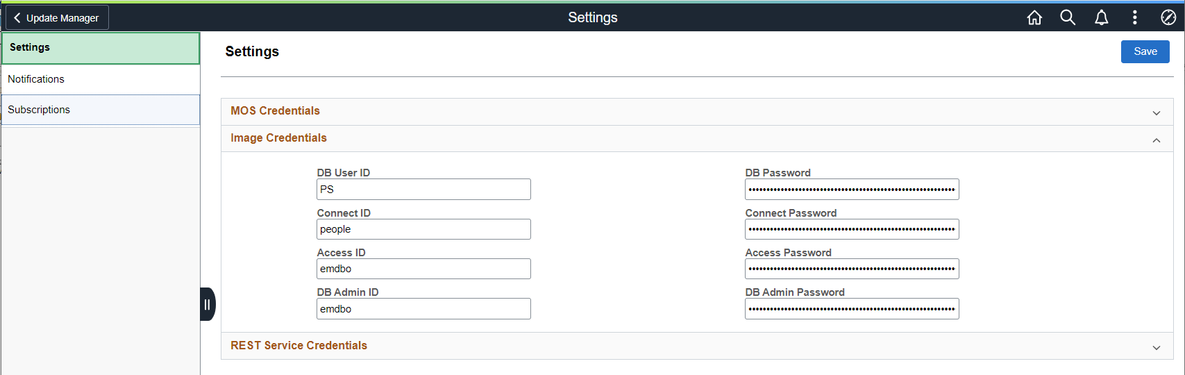 Image Credentials