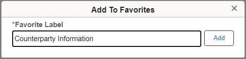 Add to Favorites dialog box