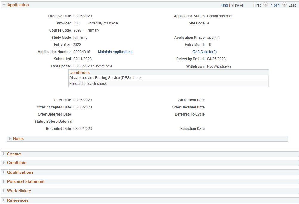 Apply Decisions page (2 of 2)