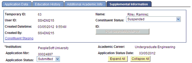 Supplemental Information page (1 of 2)