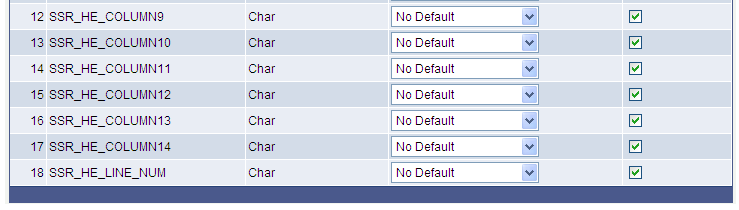 Context Definition setup for HESA (Higher Education Statistics Agency) error processing (2 of 2)
