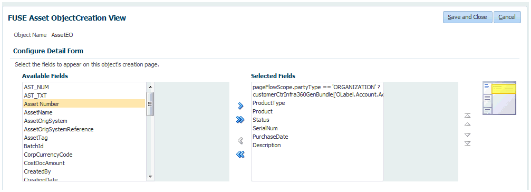 詳細フォームの構成