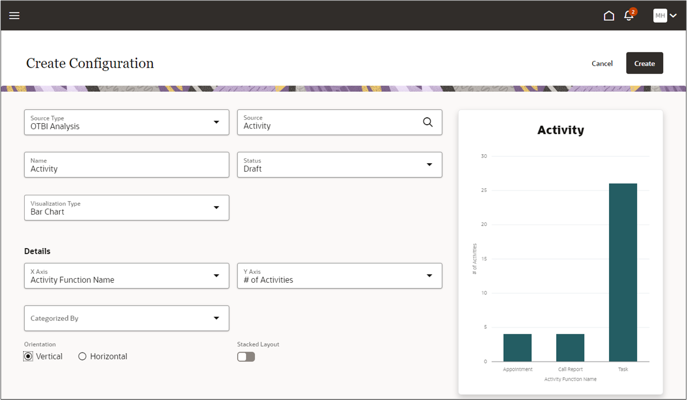 ビジュアライゼーション構成