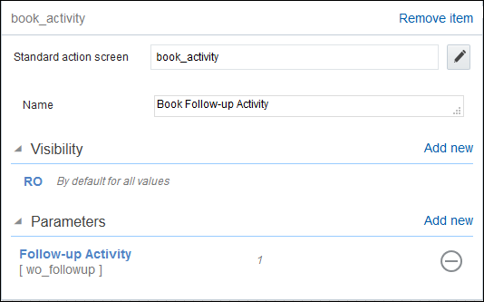 Oracle Field Serviceのボタンの値