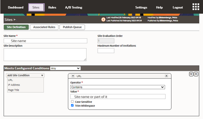 保存されたサイト。