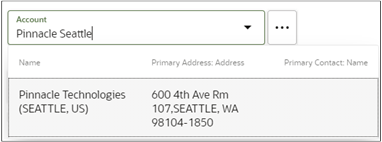 アカウント名と市区町村のサンプル検索