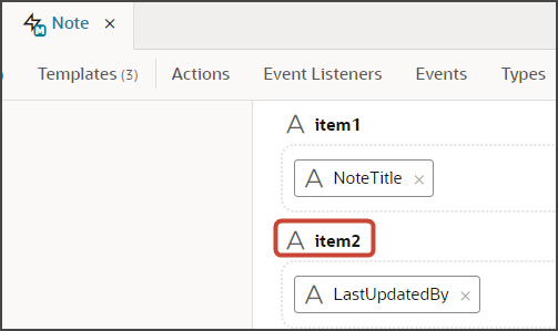 このスクリーンショットは、item2スロットを示しています。