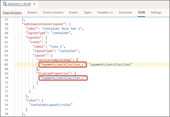 このスクリーンショットは、JSONファイルの更新場所を示しています。