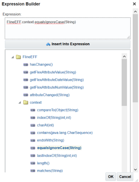 コンテキスト・オブジェクトの機能が表示されるまでフォルダを展開