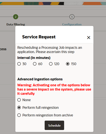 スケジュール設定ページ。