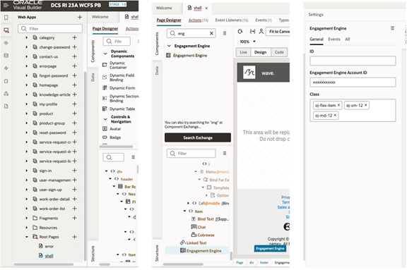 Visual Builder Settings.