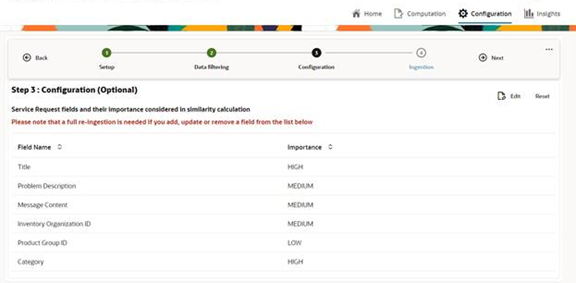 構成ページのスクリーンショット。