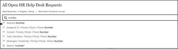 検索バーに数値を入力してフィルタのリストを数値で取得する方法を示す図