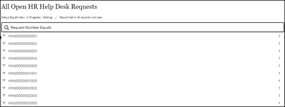 「数値」で検索の演算子として「等しい」を選択した後のリストを示す図