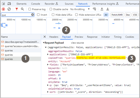 テキストで説明されている項目が強調表示されたChromeの「検査」ページの一部のスクリーンショット。