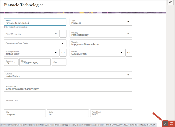 このスクリーンショットは、Oracle Visual Builder Studioへのアクセス方法を示しています。