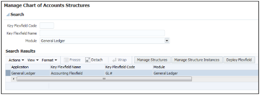 この図は、「勘定体系構造の管理」ページを示しています。