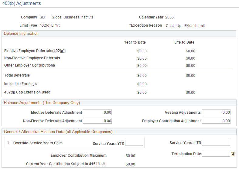403(b) Adjustments page