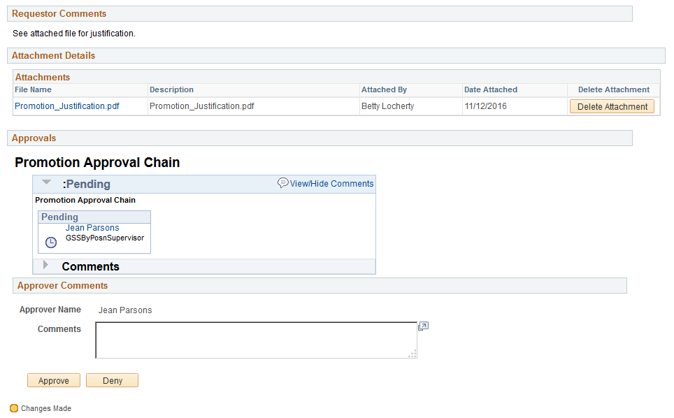 <><Transaction Name> Page for approving submitted transactions (2 of 2)