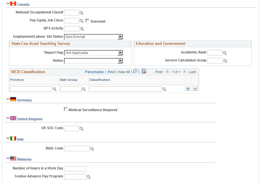 Job Code Profile page (2 of 5)