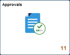 Approvals tile (MAP Approvals)