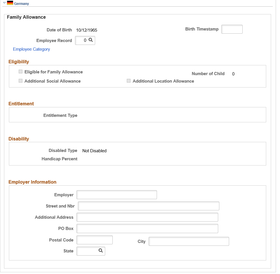 Dependent Information - Personal Profile page (3 of 6)