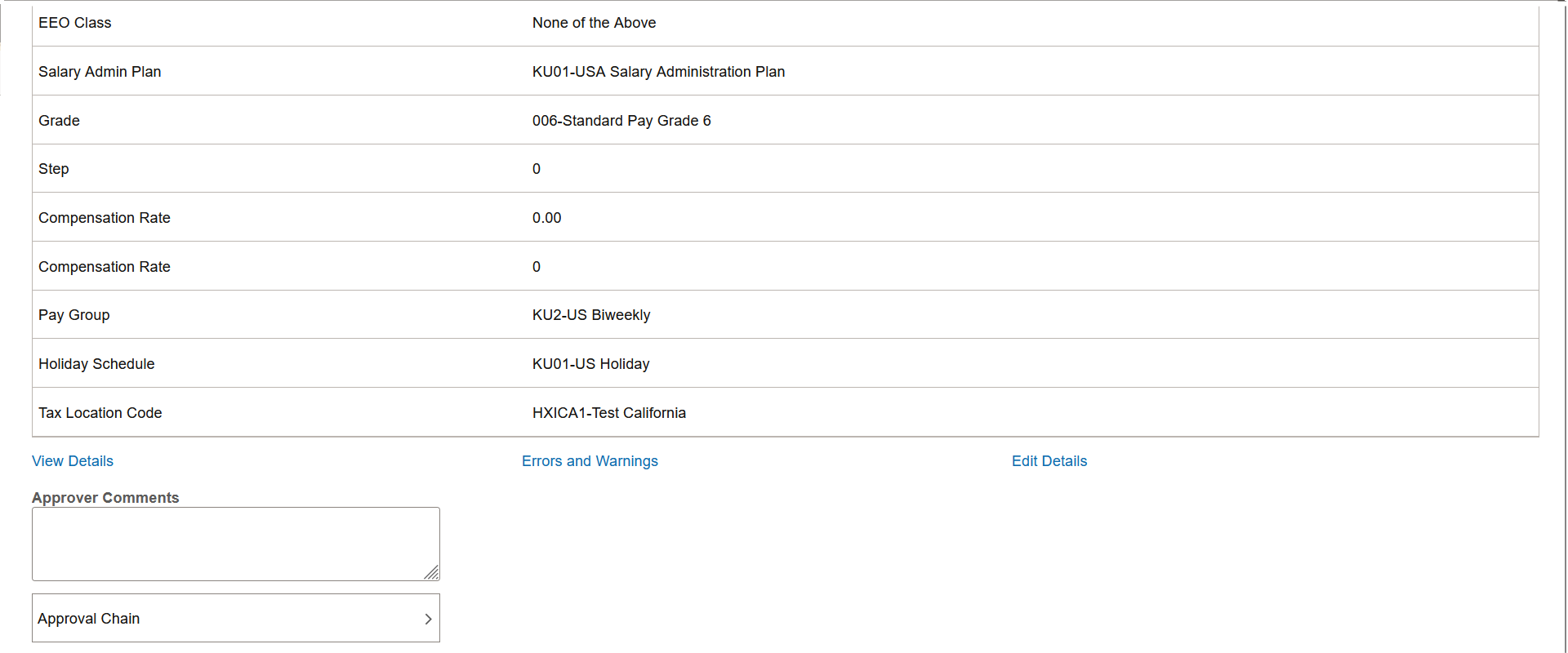 <>Pending Approvals - Add <Organizational Relationship> Page (2 of 2)