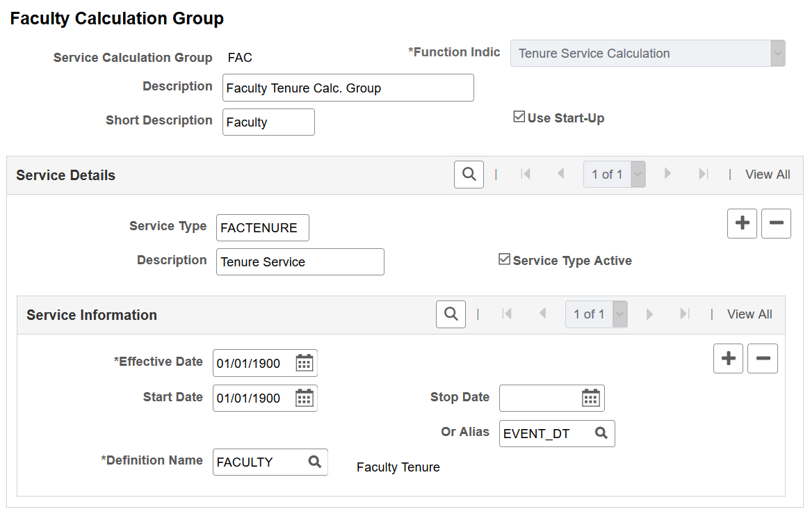 Faculty Calculation Group page