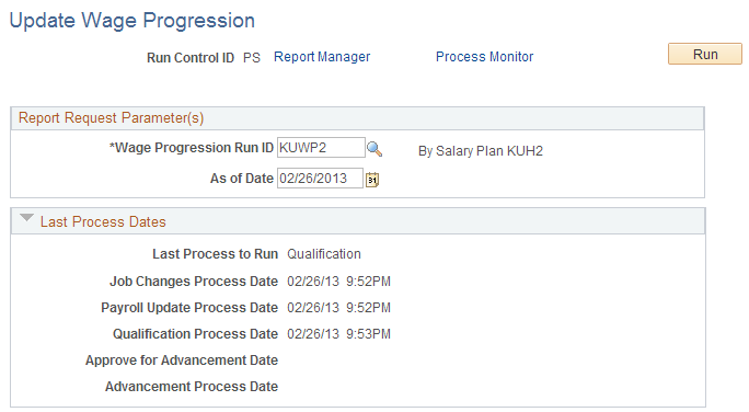 Update Wage Progression page