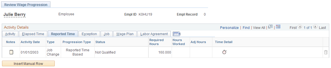 Review Wage Progression page (3 of 7)