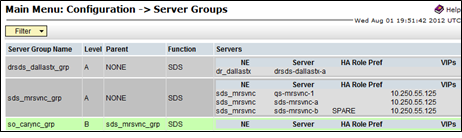 Select Server Group