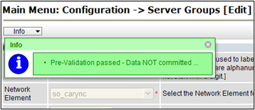 Pre-validation passed