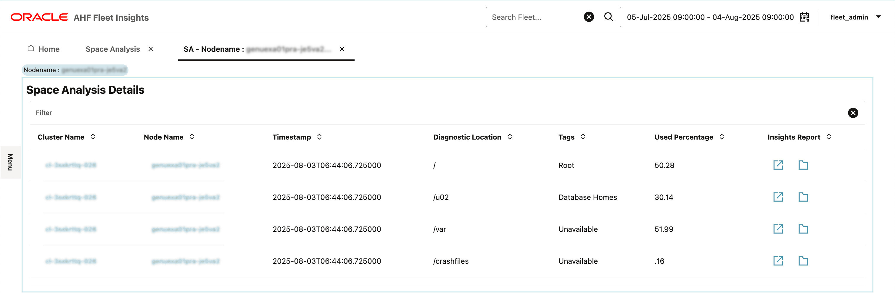 この図は「Space Analysis Details」を示しています この図は「Space Analysis Details」を示しています
