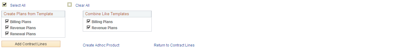 Add Contract Lines page (2 of 2)