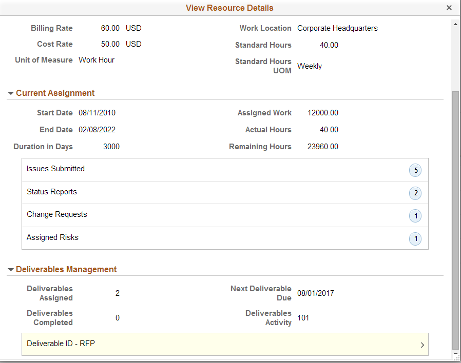 View Resource Details page (2 of 2)