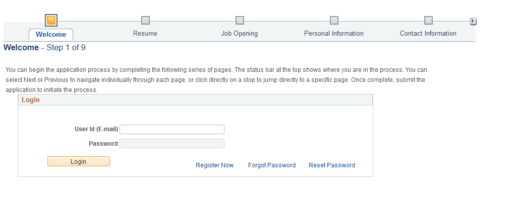 Staffing Apply Online Login Page