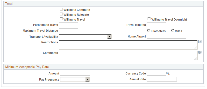 Availability page (2 of 2)