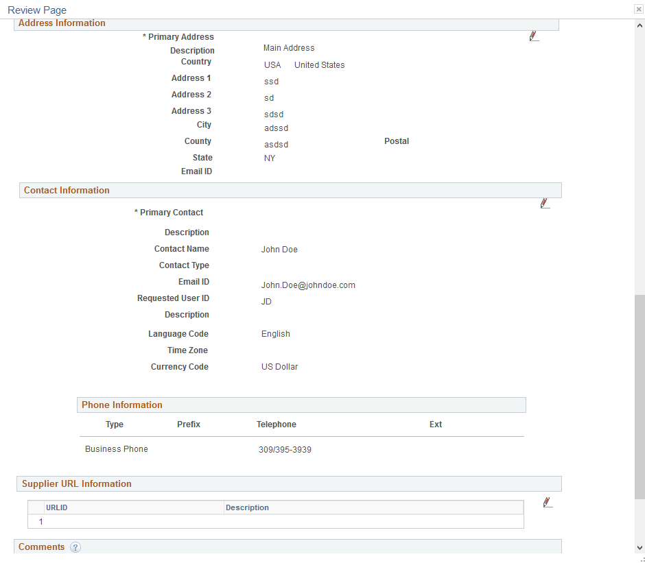Submit Registration - Review page (2-2)