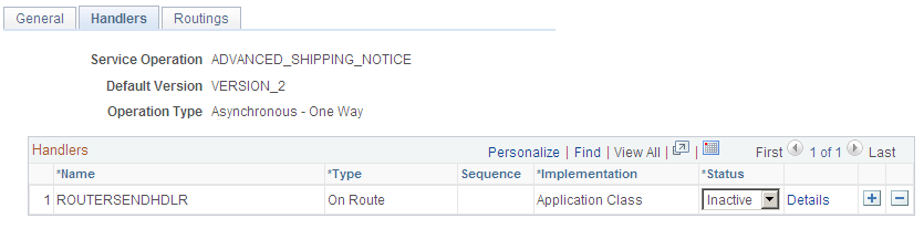 Service Operations-Handlers page