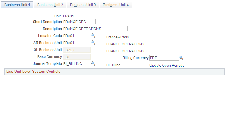 Business Unit 1 page