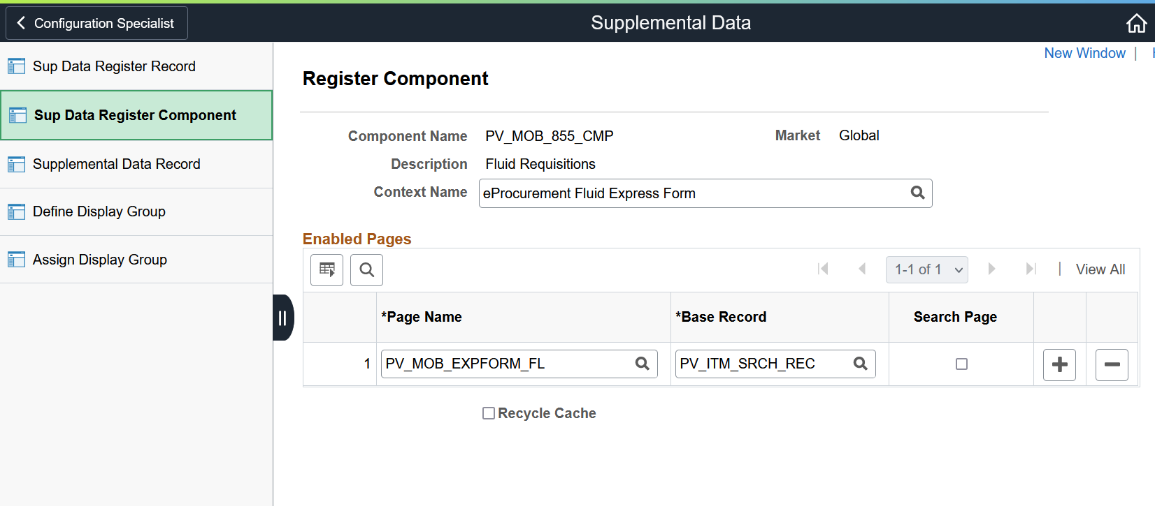 Sup Data Register Component