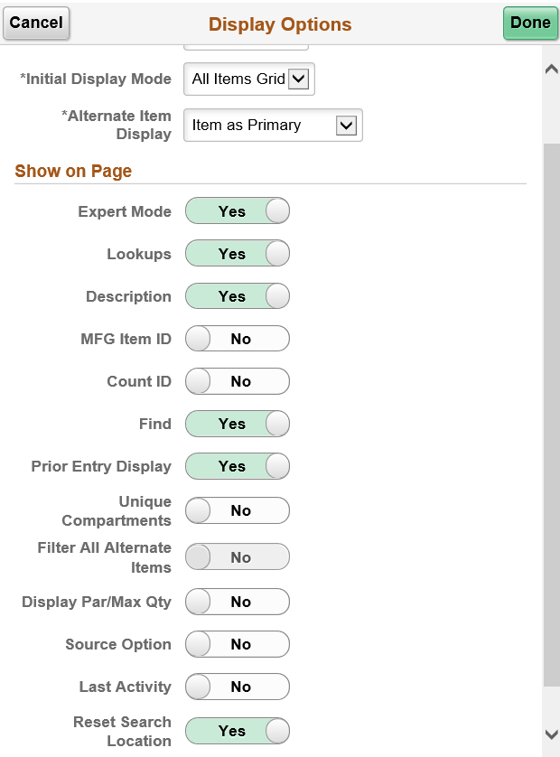 Par Count - Display Options Fluid page