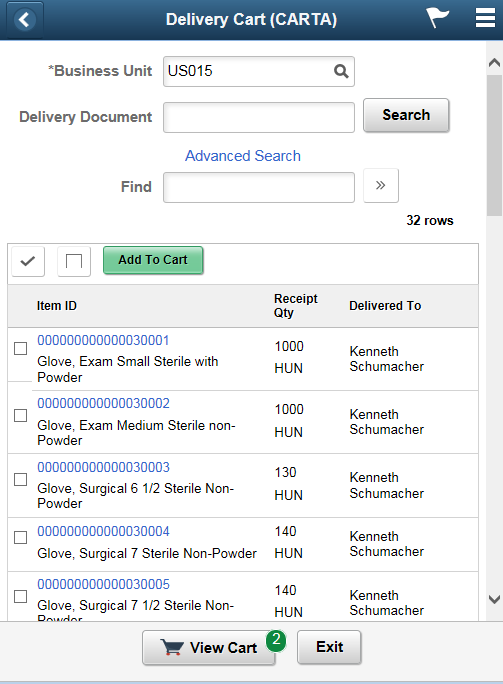 Delivery Cart - Fluid Add Item to Cart page