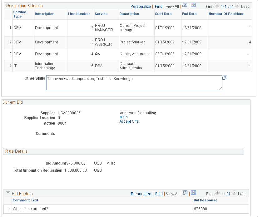 Bid Response page (2 of 3)