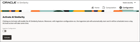 アクティブ化ボタンのスクリーンショット。